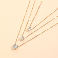 Zircon Necklace Multi-layer Five-pointed Star Love Water Drop Pendant