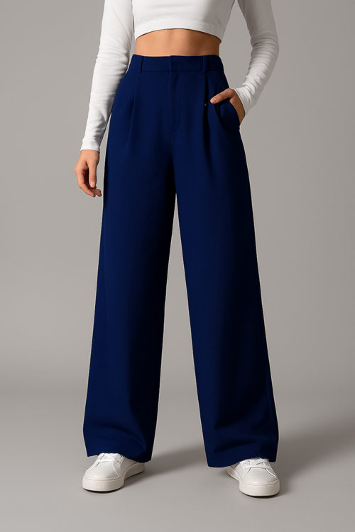 Trouser for Women-Navy Blue (Size-S) | D106