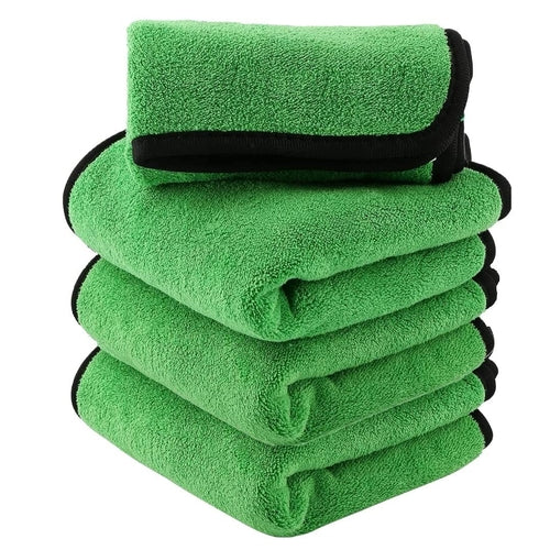 Heavy Microfiber Cloth | Green-Pack of 4